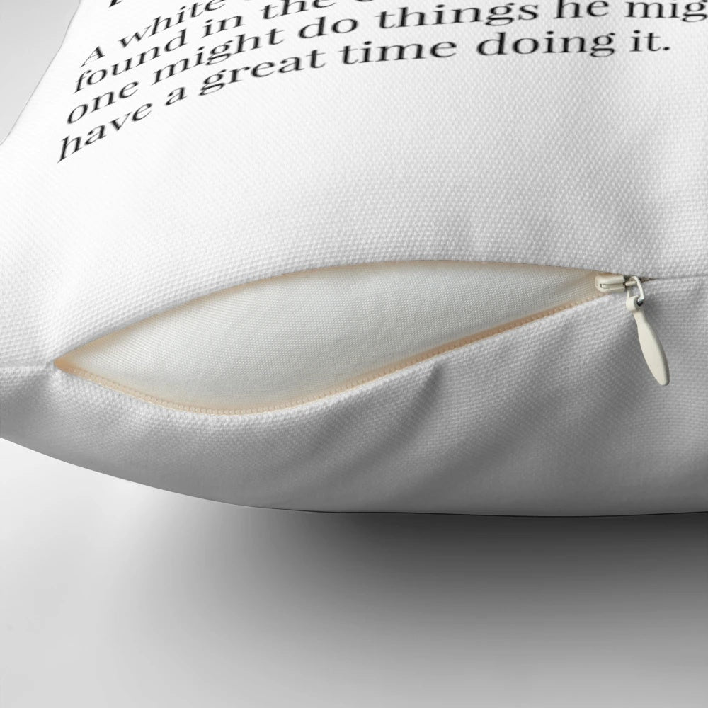 A cozy, decorative wine definition throw pillow showcasing the word "wine" in a typographic design.