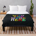 Wish You Were Here Plush Blanket featuring Travis Scott's Astroworld motif