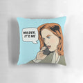Colorful pop art-style pillow featuring characters from the hit TV series The X-Files