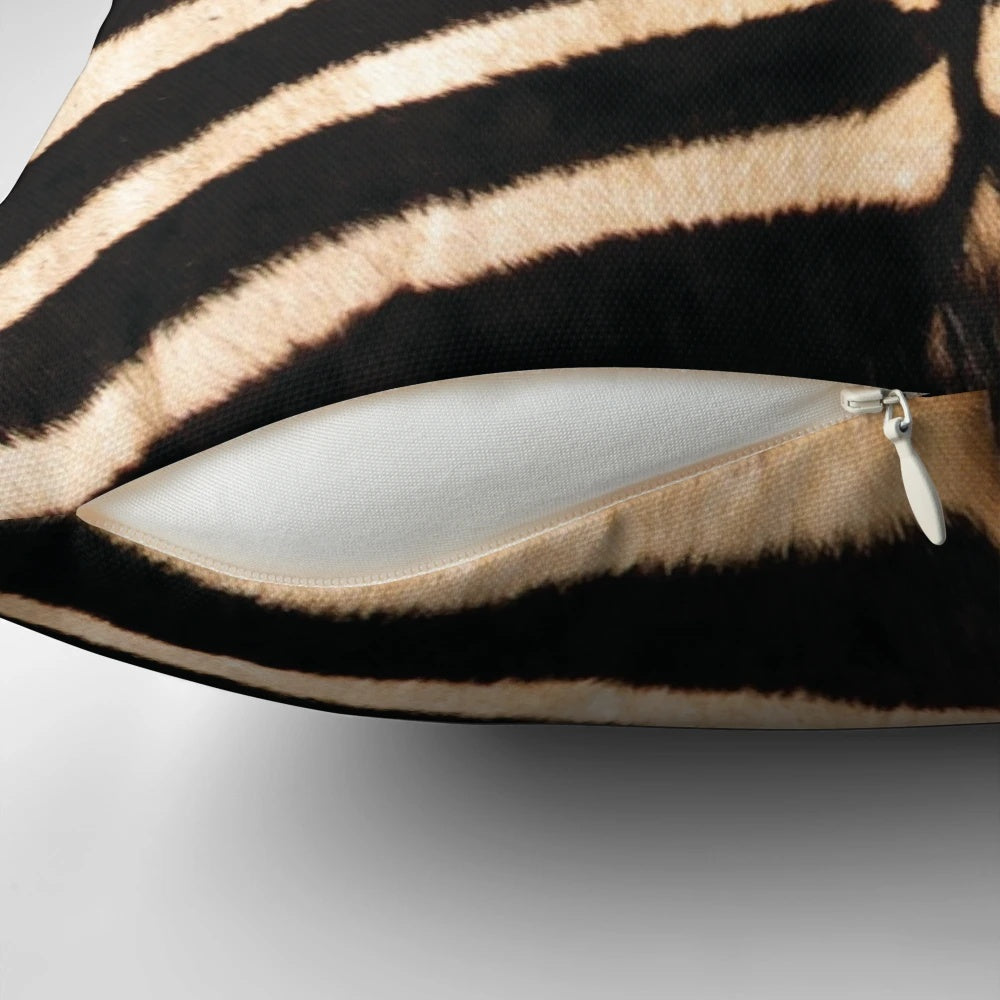 Cozy zebra print pillow for modern, safari-inspired home decor