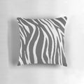 Zebra print throw pillow with a soft, textured design