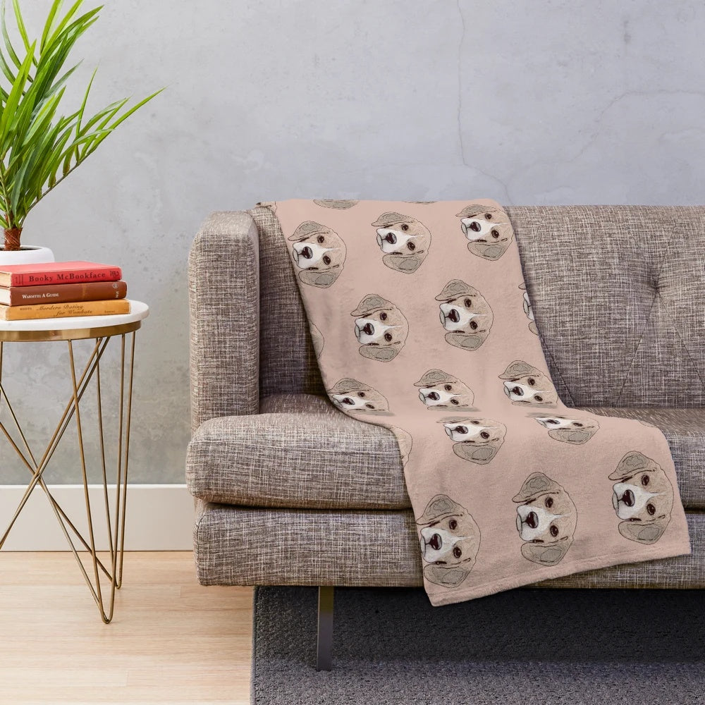 Beagle dog breed plush blanket with stylized graphic design