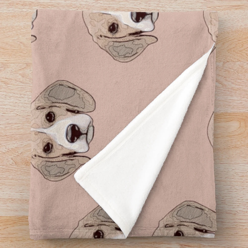 Beagle dog breed plush blanket with stylized graphic design