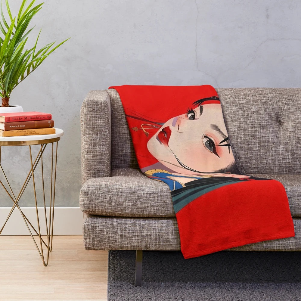 Stylized dragon plush blanket with captivating pop art expression