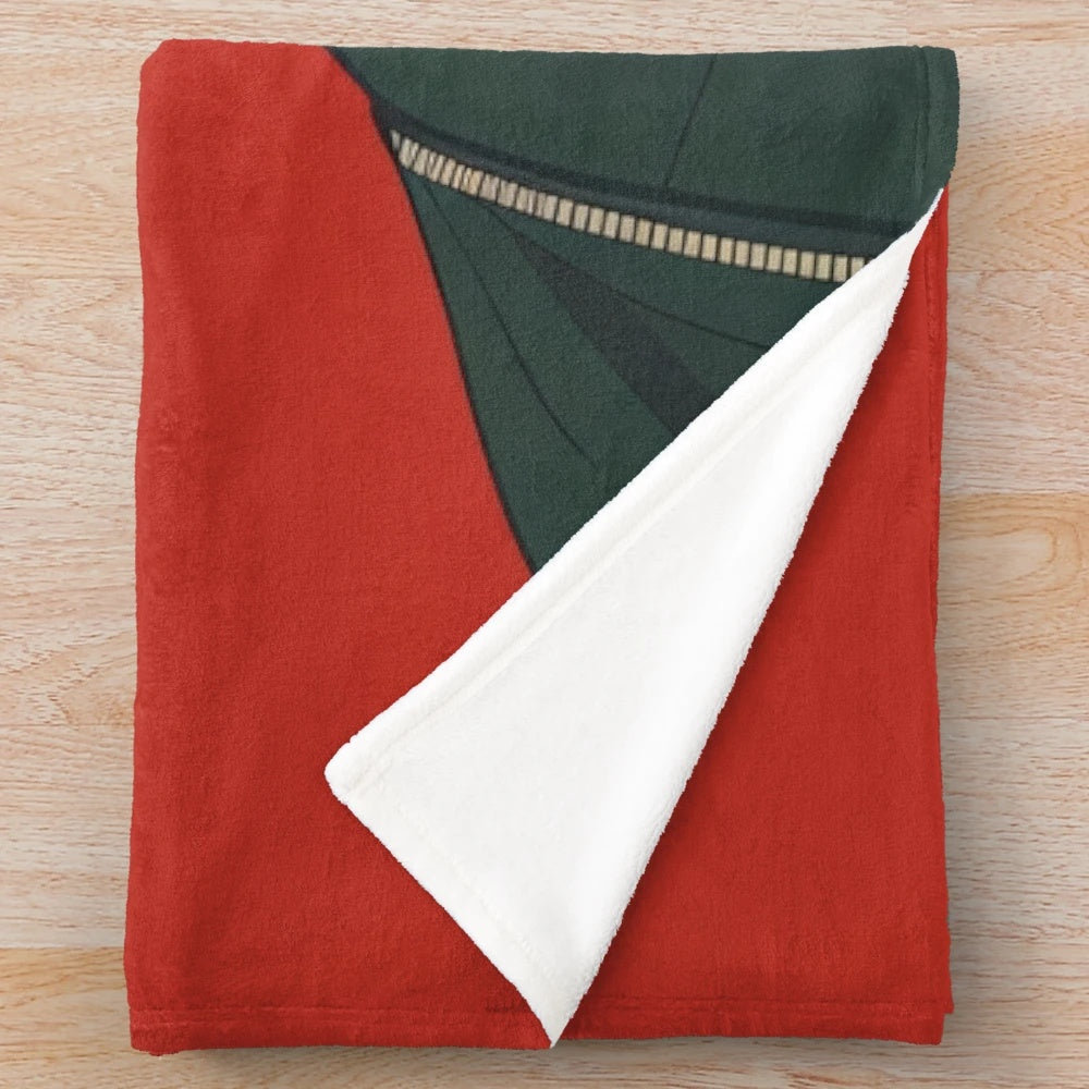 Stylized dragon portrait plush blanket