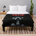 Stylized plush blanket featuring an emo/alternative style girl with black hair