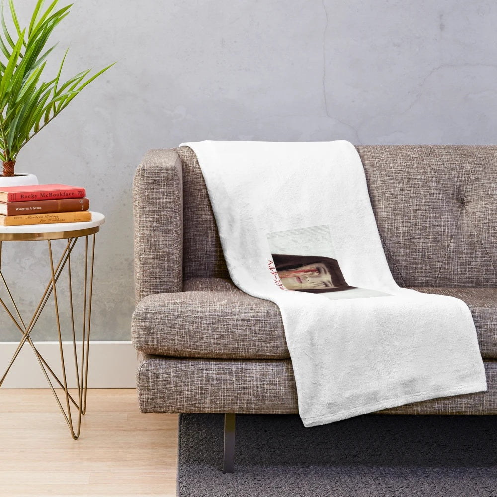 Helter Skelter inspired plush blanket with glitch art and pixel sorting design
