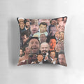 A stylized collage of various portraits of actor Hugh Jackman, known for his role as Wolverine in the X-Men movies.