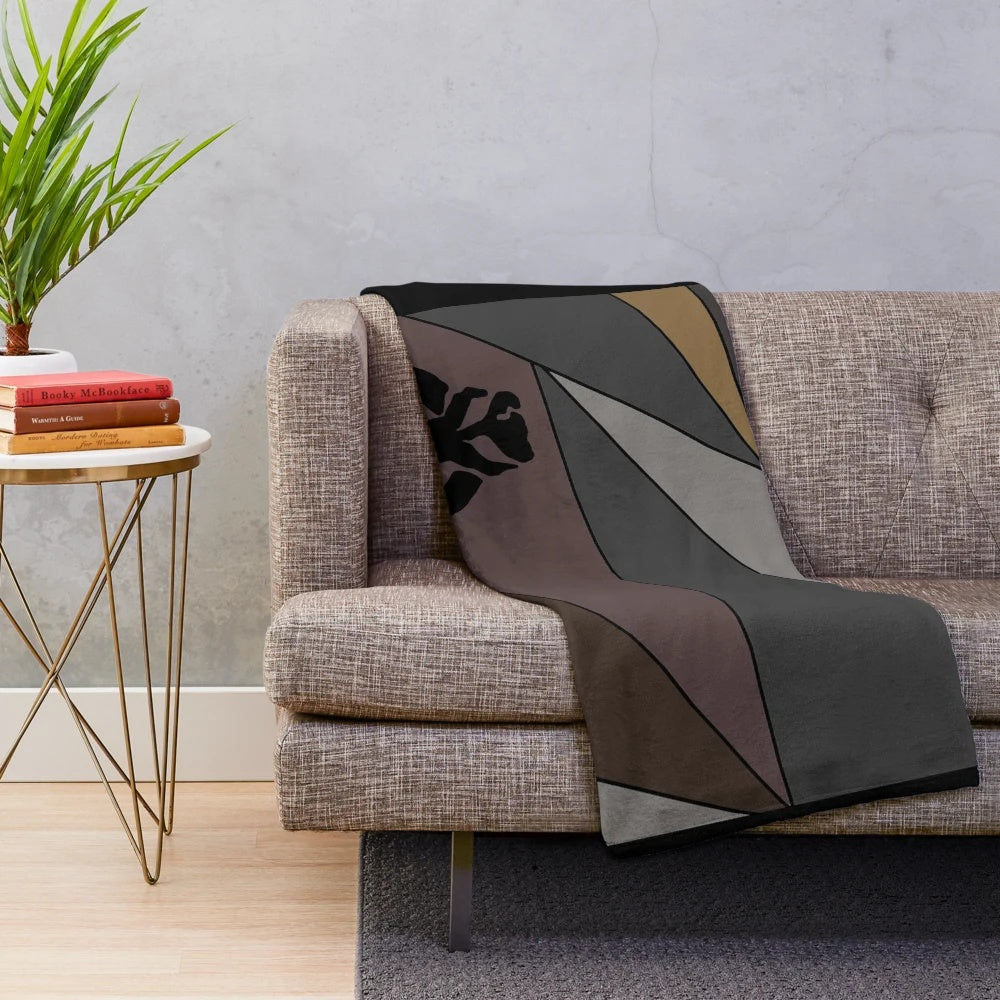 Mando-Themed Abstract Plush Blanket