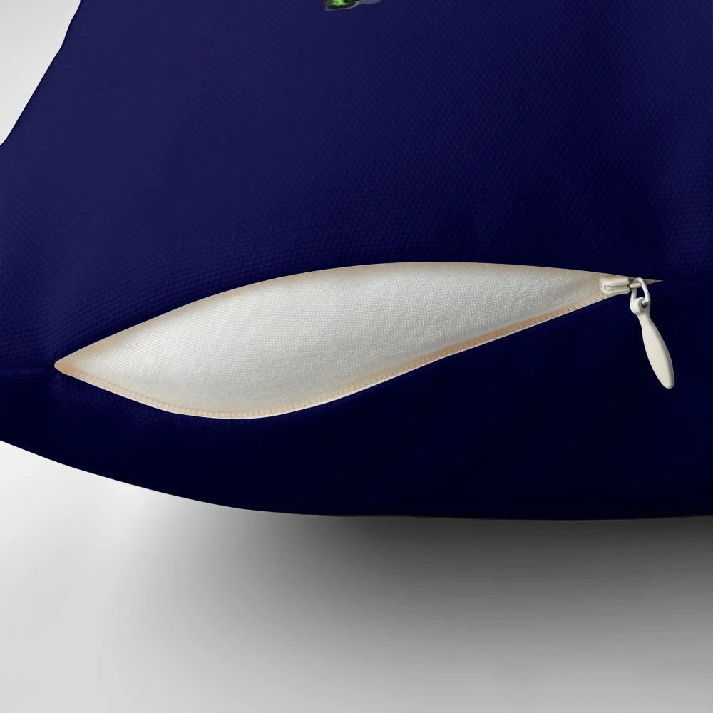 Decorative pillow with a stylized design inspired by William Wordsworth's poem "Daffodils