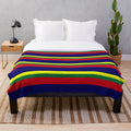 Royal Marines Commando Plush Blanket in Striped, Minimalist Design