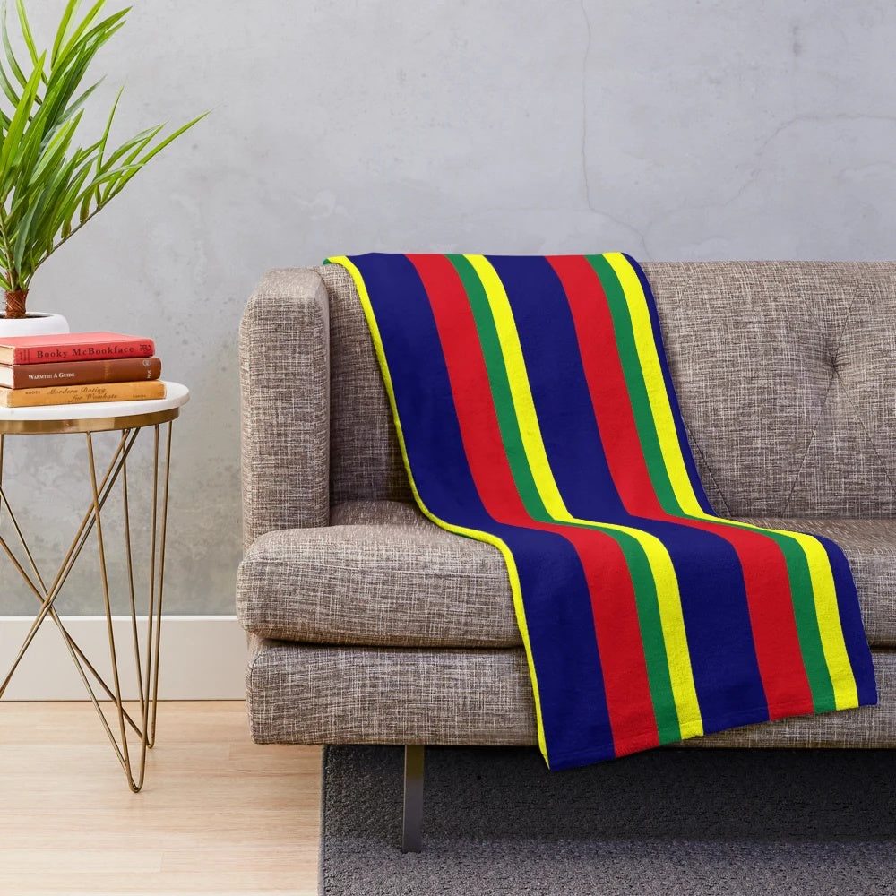 Royal Marines Commando Plush Blanket in Striped, Minimalist Design