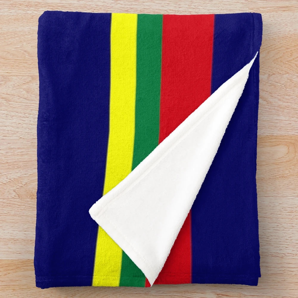 Royal Marines Commando Plush Blanket in Striped, Minimalist Design
