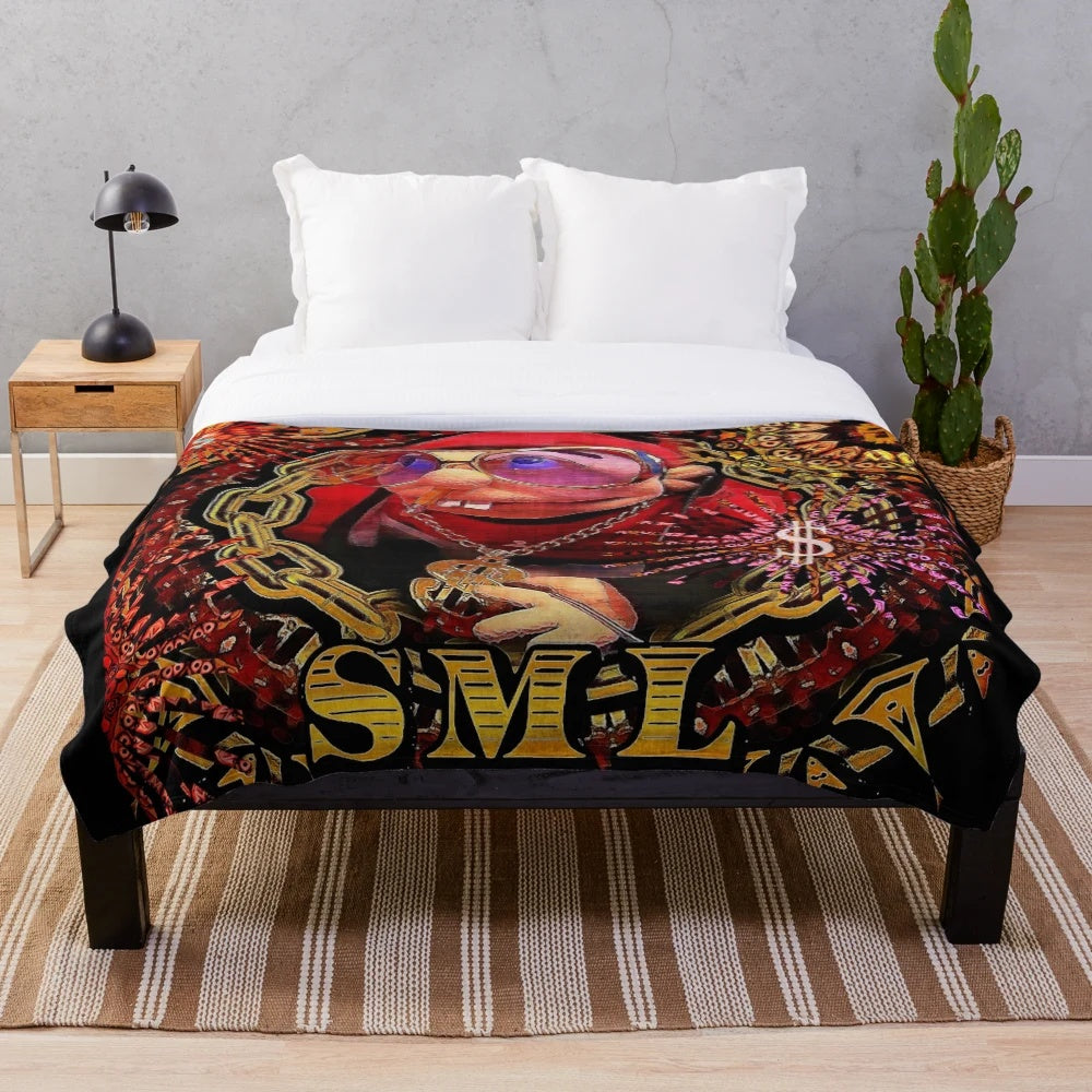 Stylized SML Jeffy Rapper Inspired Plush Blanket