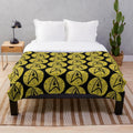 Stylized Star Trek TOS Command Gold Insignia Plush Blanket