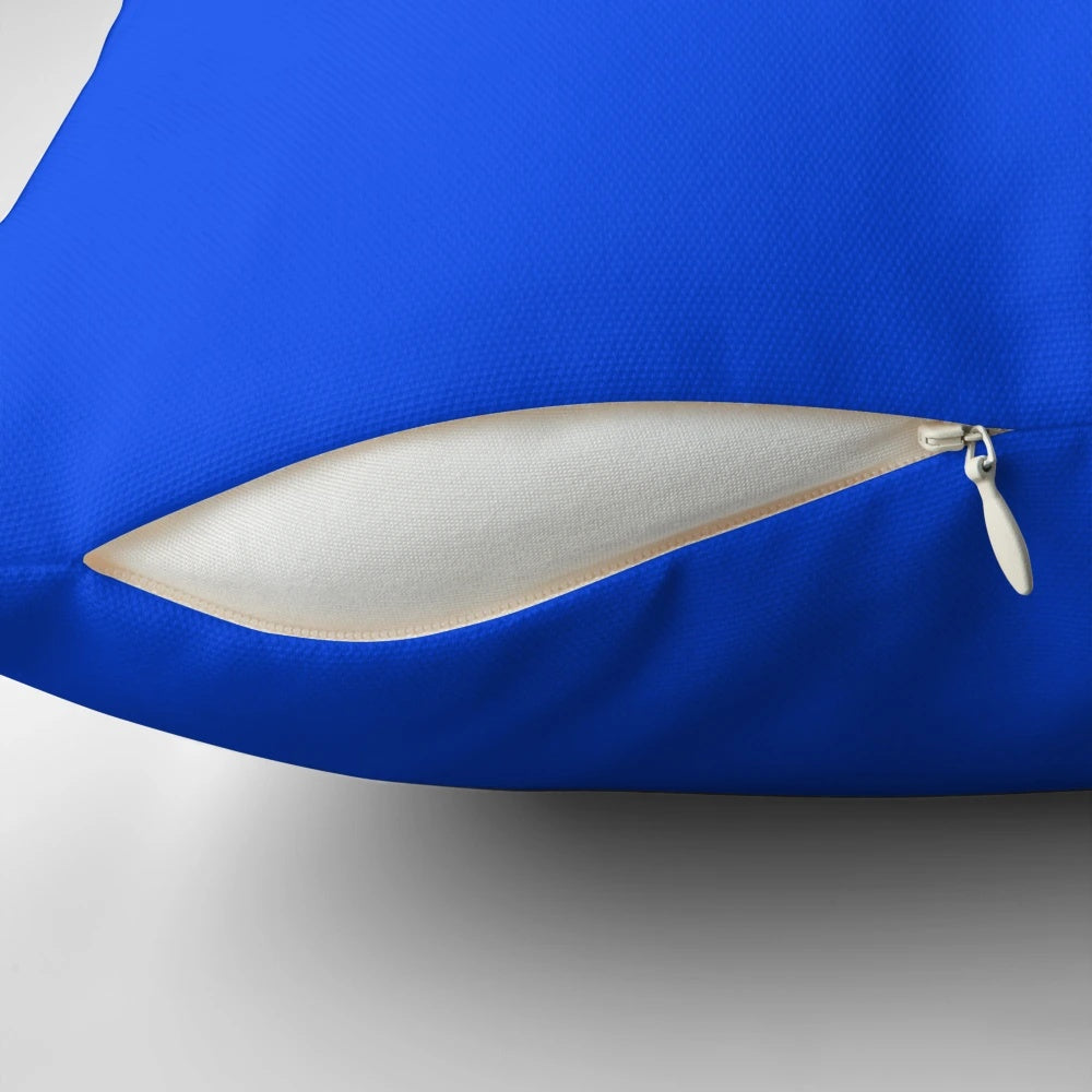 Subaru racing tshirt pillow with blue and white design
