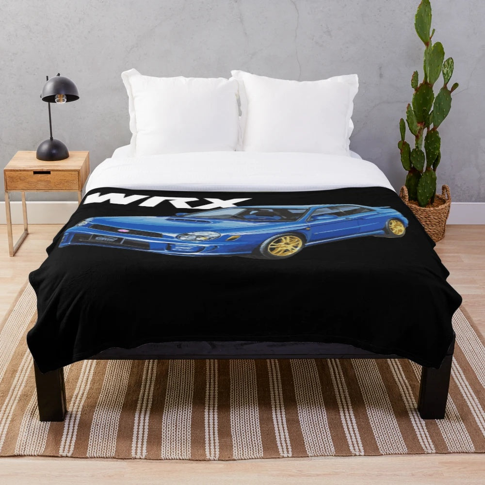 Subaru WRX Rally-Inspired Plush Blanket