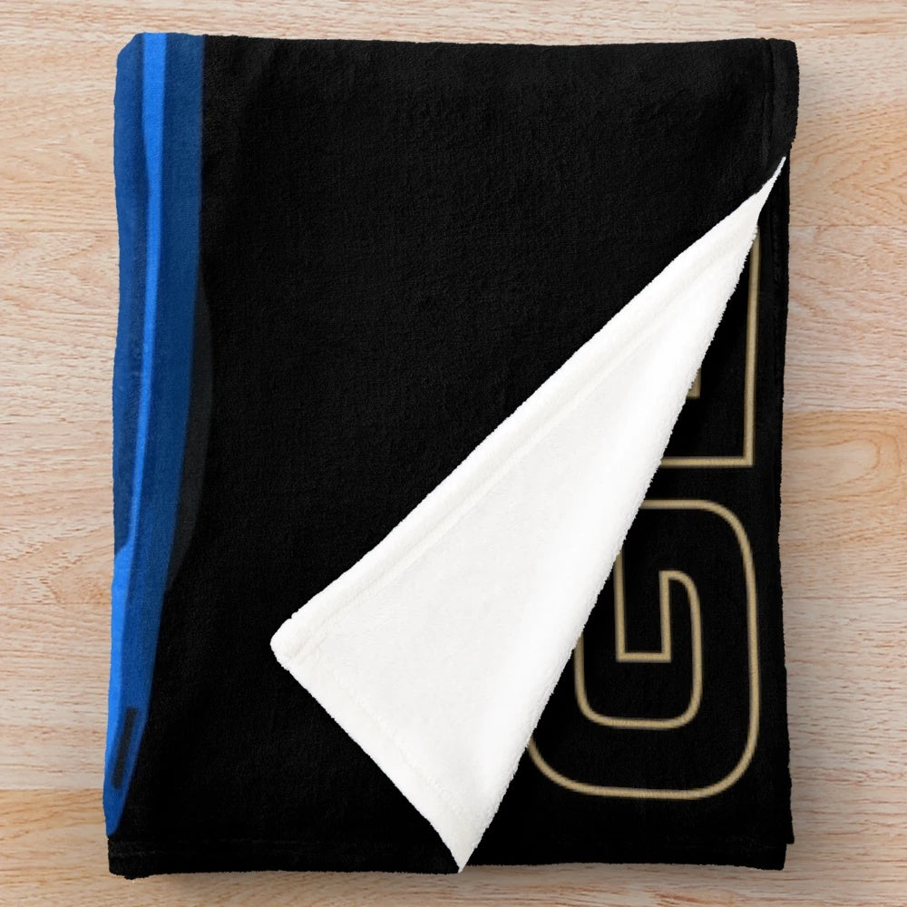 Subaru WRX STI rally-inspired plush blanket