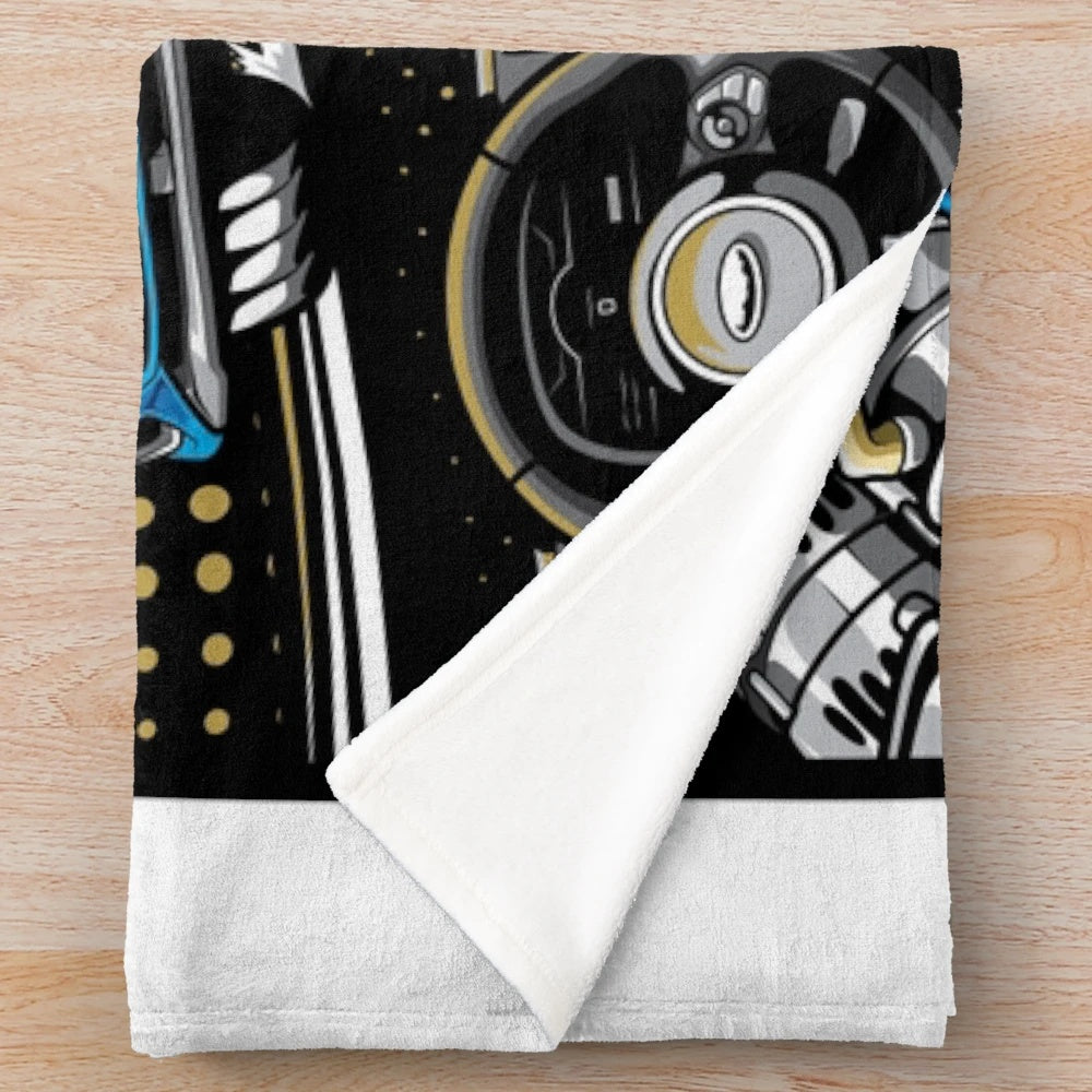 Subie BRZ 2022 inspired plush blanket with Subaru and initial D inspired design