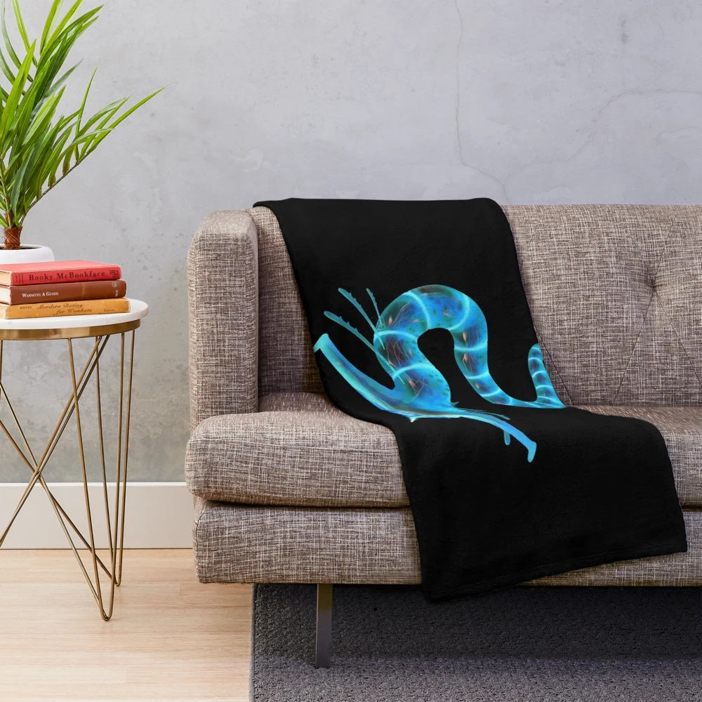 Subnautica Ghost Leviathan inspired plush blanket