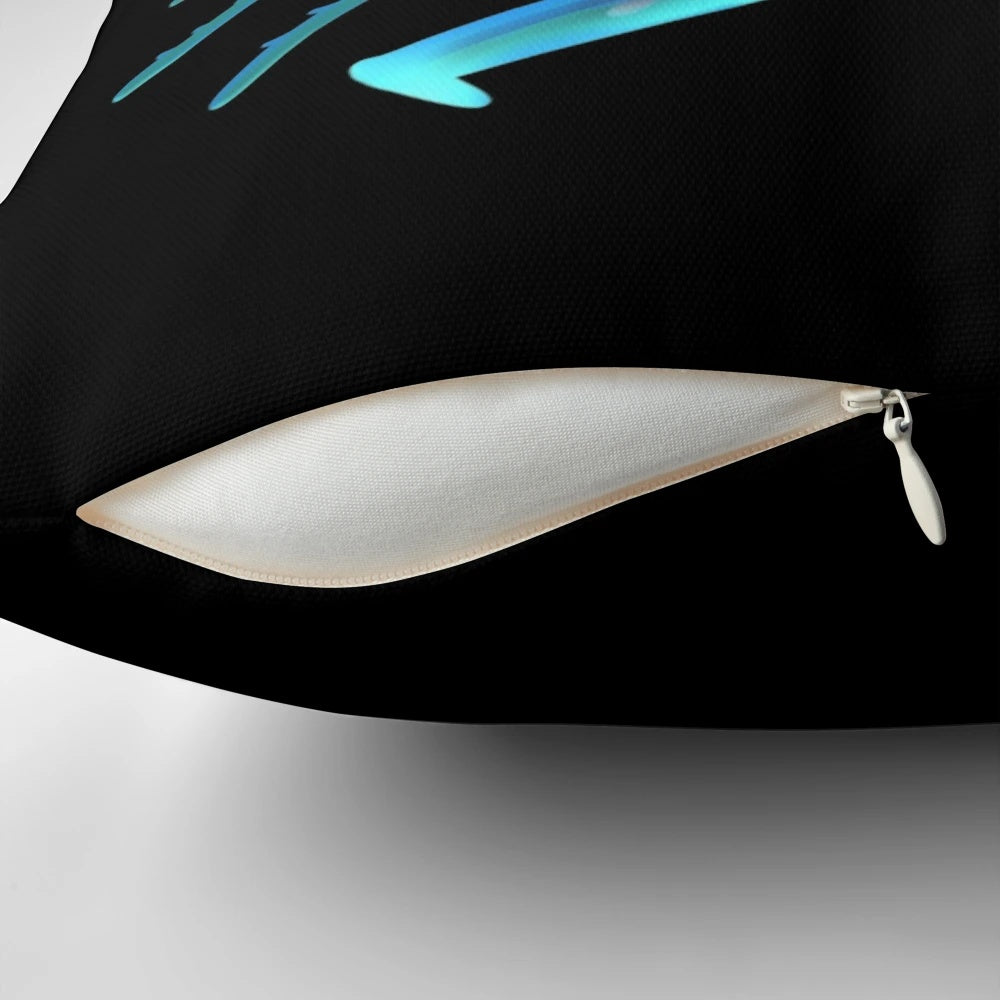 Subnautica Ghost Leviathan Throw Pillow featuring the iconic alien underwater creature from the popular video game.