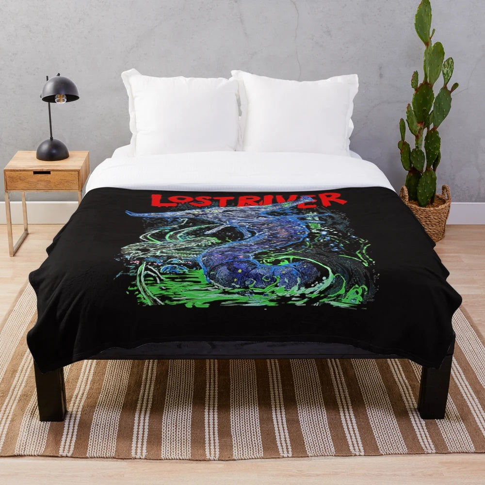 Subnautica inspired plush blanket with classic gaming art design