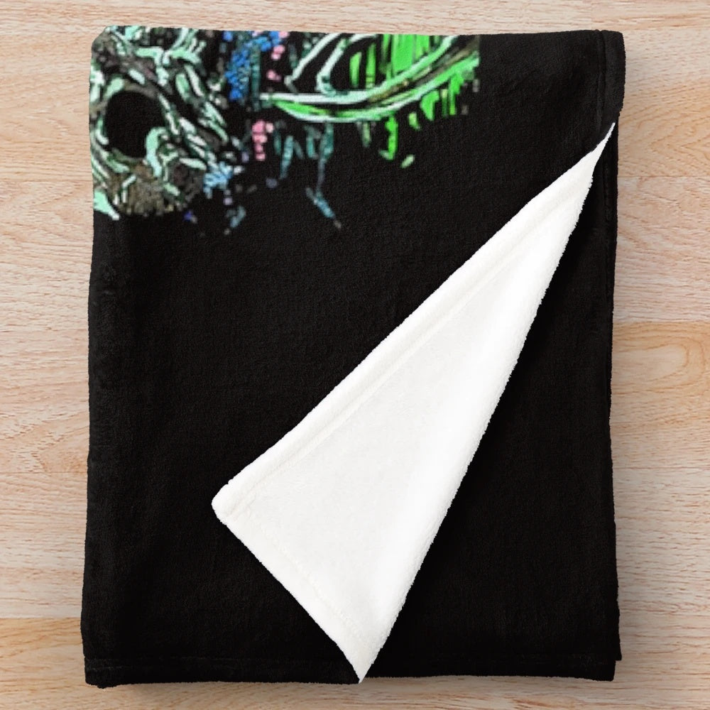 Subnautica inspired plush blanket with classic gaming art design