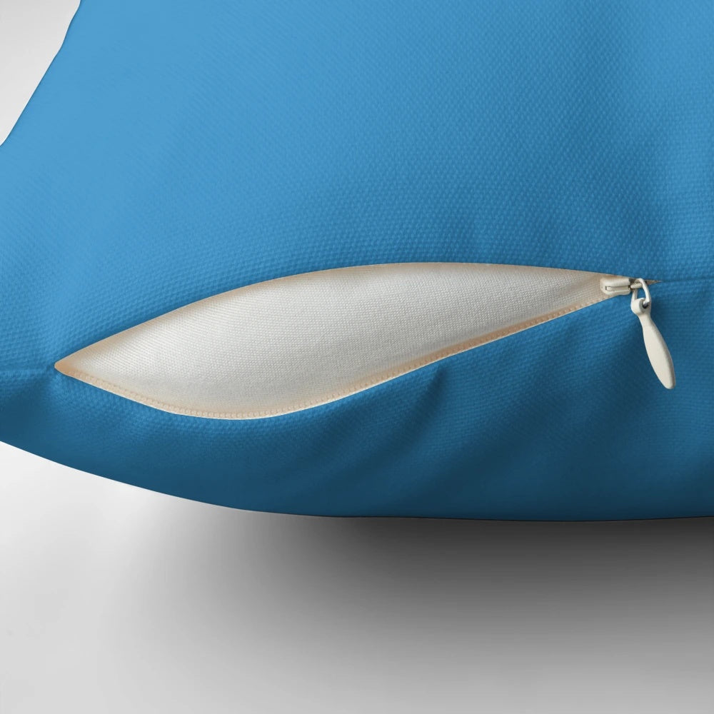 Subnautica logo printed on a soft, plush throw pillow for sci-fi gaming and underwater-themed home decor.
