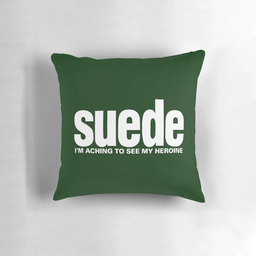 Suede "Aching To See" Pillow - Soft, Plush Suede-Inspired Pillow Honoring Britpop Music