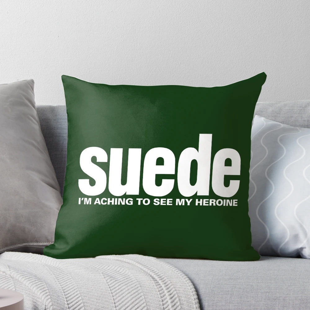 Suede "Aching To See" Pillow - Soft, Plush Suede-Inspired Pillow Honoring Britpop Music