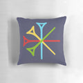 Sumer God Pillow with Dingir Symbol, Ancient Mesopotamian Mythology Artwork