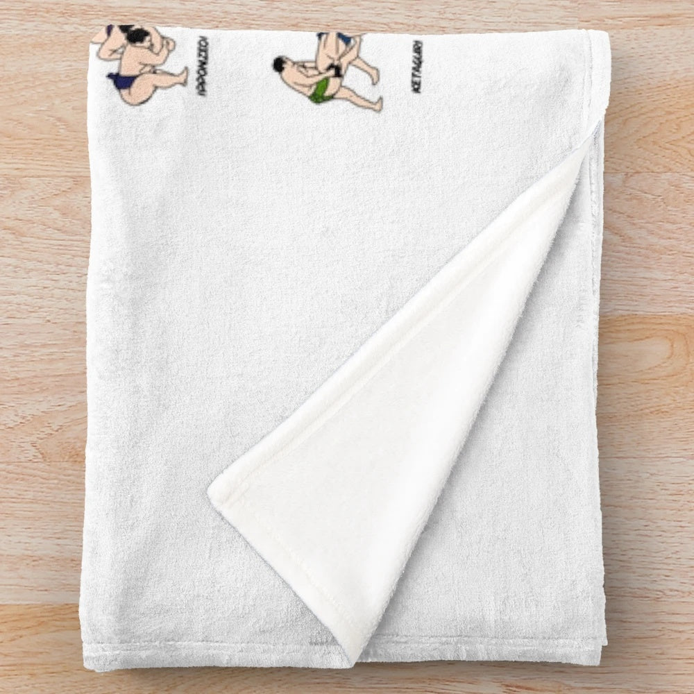 Kimarite sumo wrestling techniques plush blanket