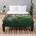 Sundew and Willow inspired plush blanket featuring Wings of Fire themes and nature-inspired designs