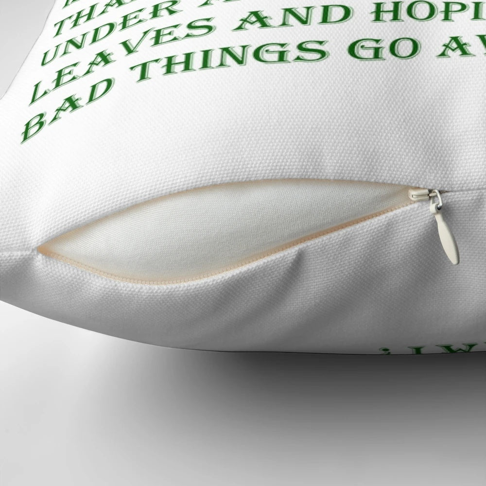 Sundew-themed pillow featuring a literary quote, part of the Wings of Fire book series