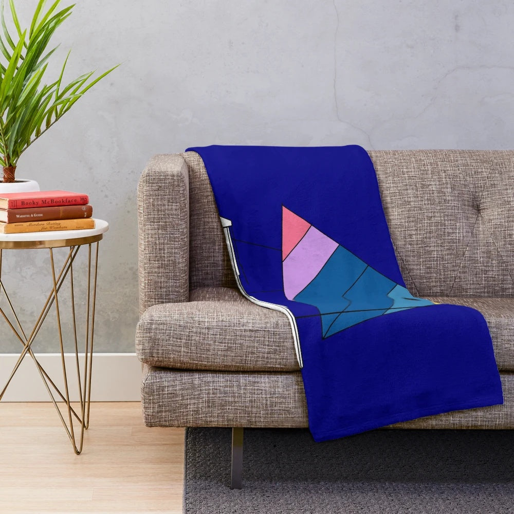 Sunfish sailboat plush blanket for sailing enthusiasts