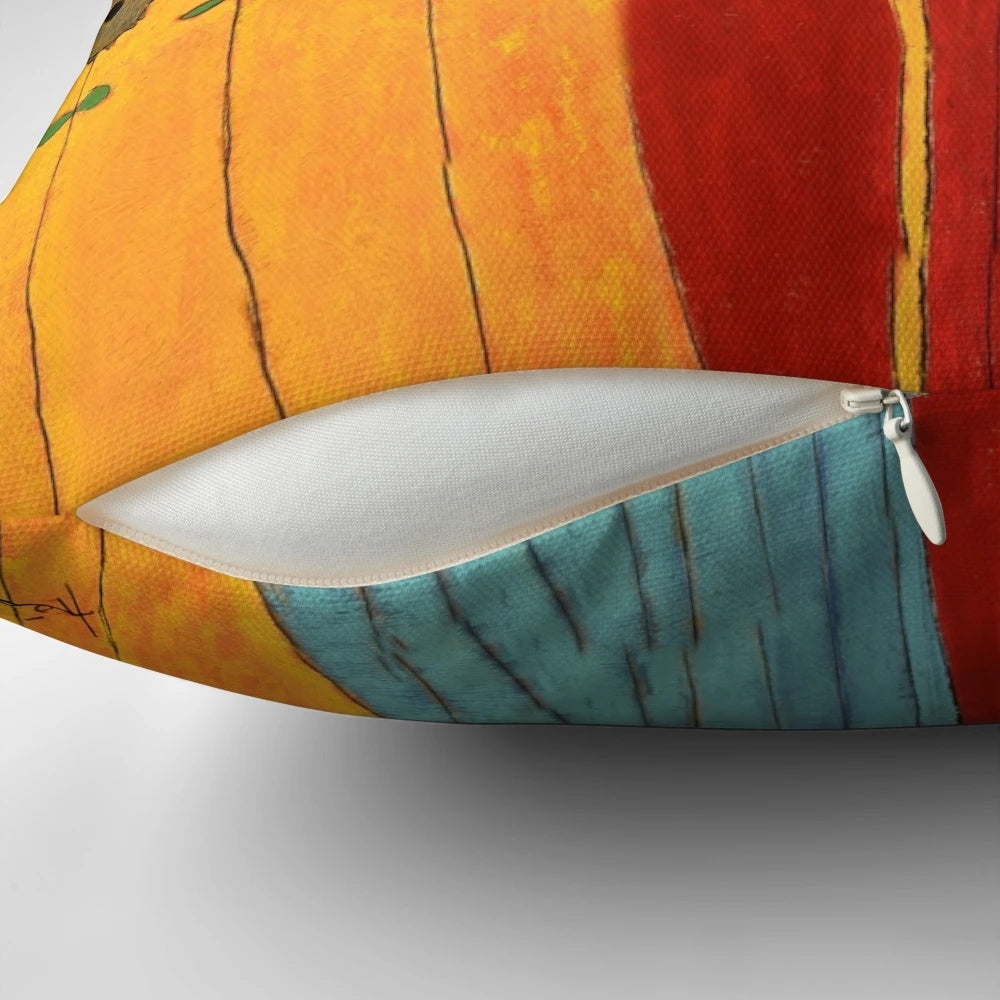 Sunflower Couple Pillow - Vibrant and Decorative Floral Pillow for Home