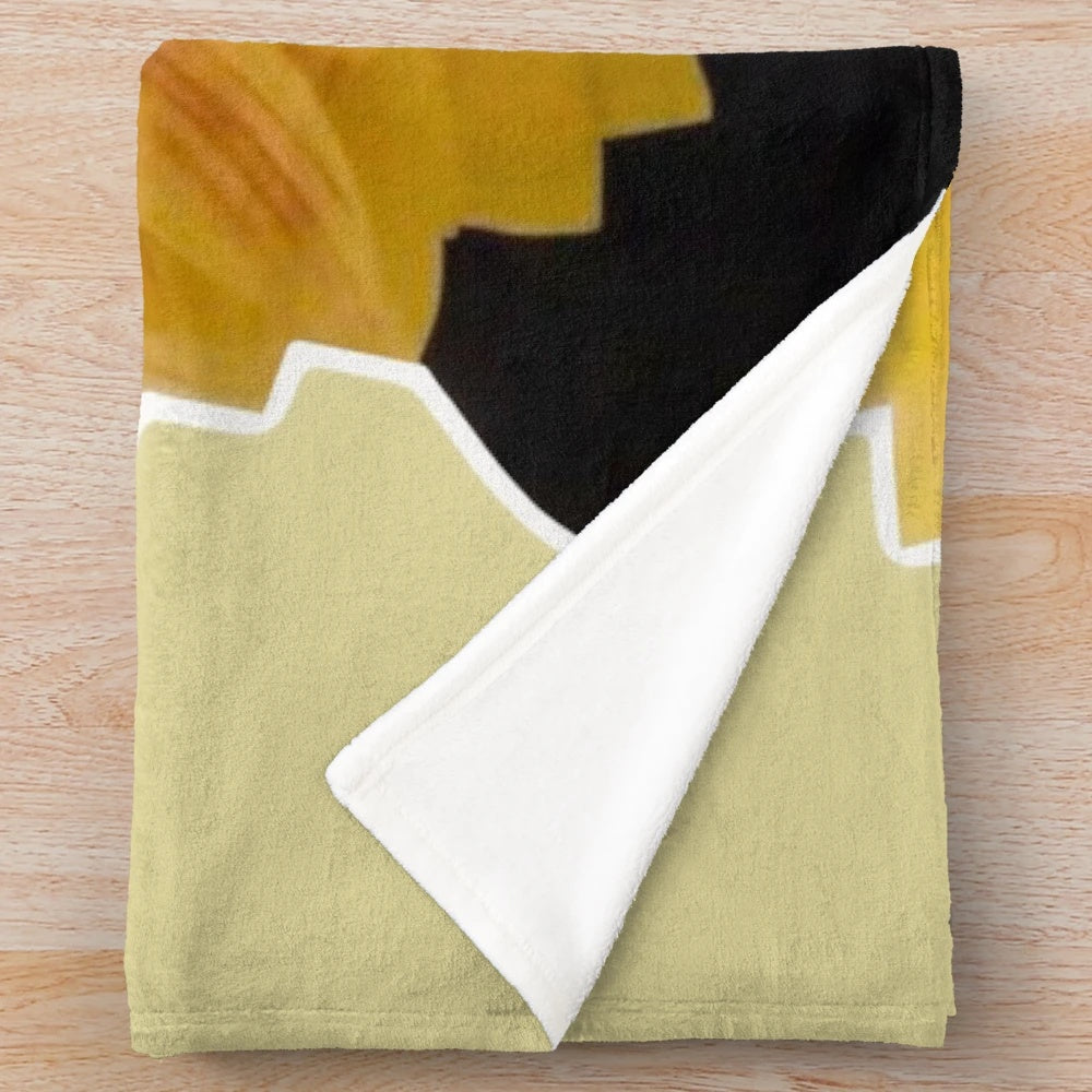 Sunflower inspired plush blanket featuring BTS member Suga/Min Yoongi