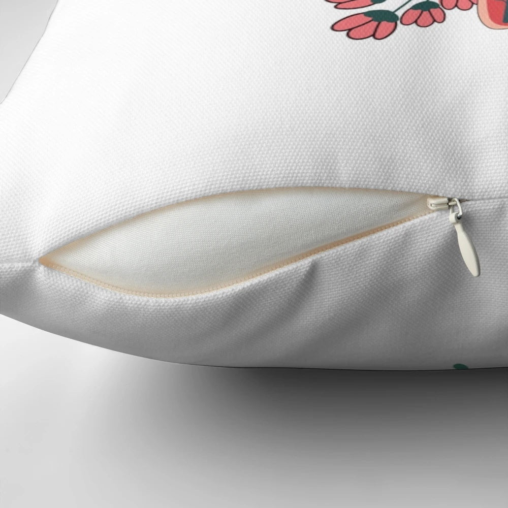 Colorful sunflower-shaped pillow with a uterus design, representing women's health and menstrual pride.