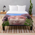 Sunoo's Cherry Blossom Plush Blanket, featuring a soft and cozy design inspired by the popular K-pop group Enhypen