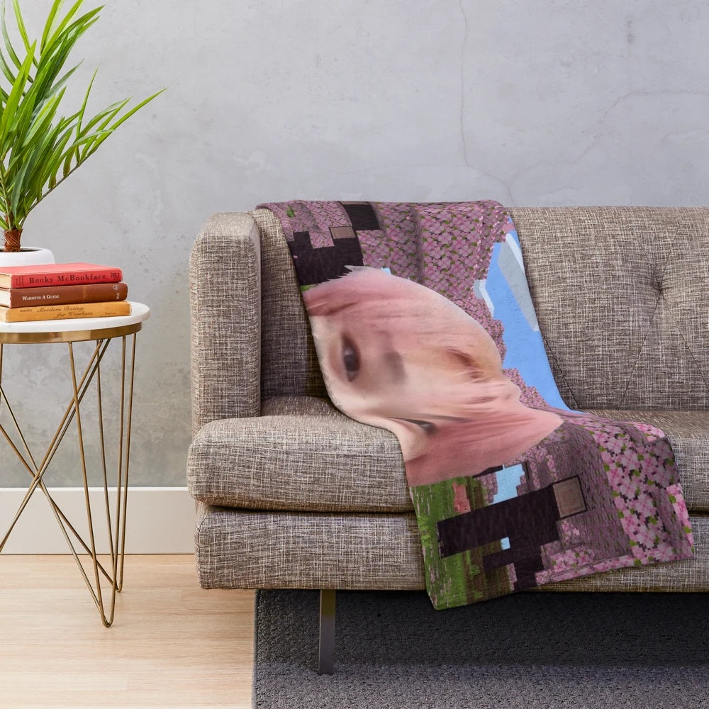 Sunoo's Cherry Blossom Plush Blanket, featuring a soft and cozy design inspired by the popular K-pop group Enhypen
