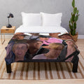 Sunset Curve Alex Plush Blanket featuring the character from the JATP TV show