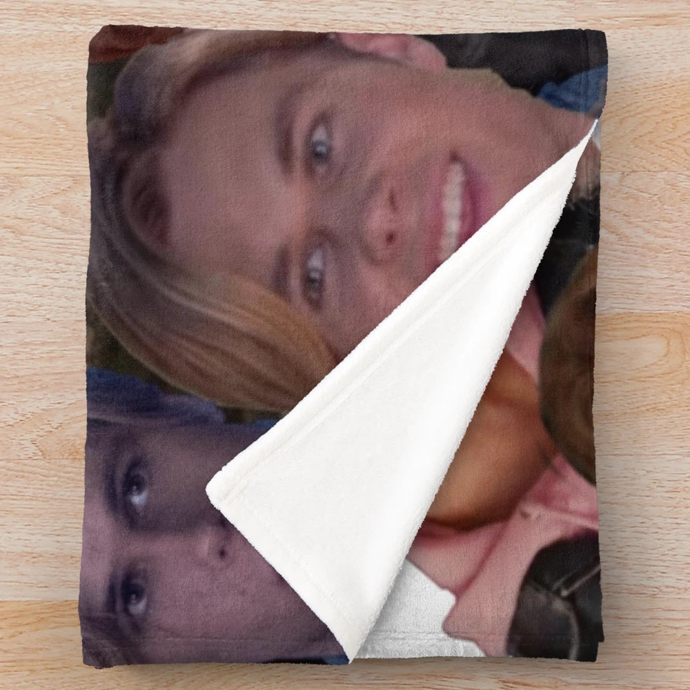 Sunset Curve Alex Plush Blanket featuring the character from the JATP TV show