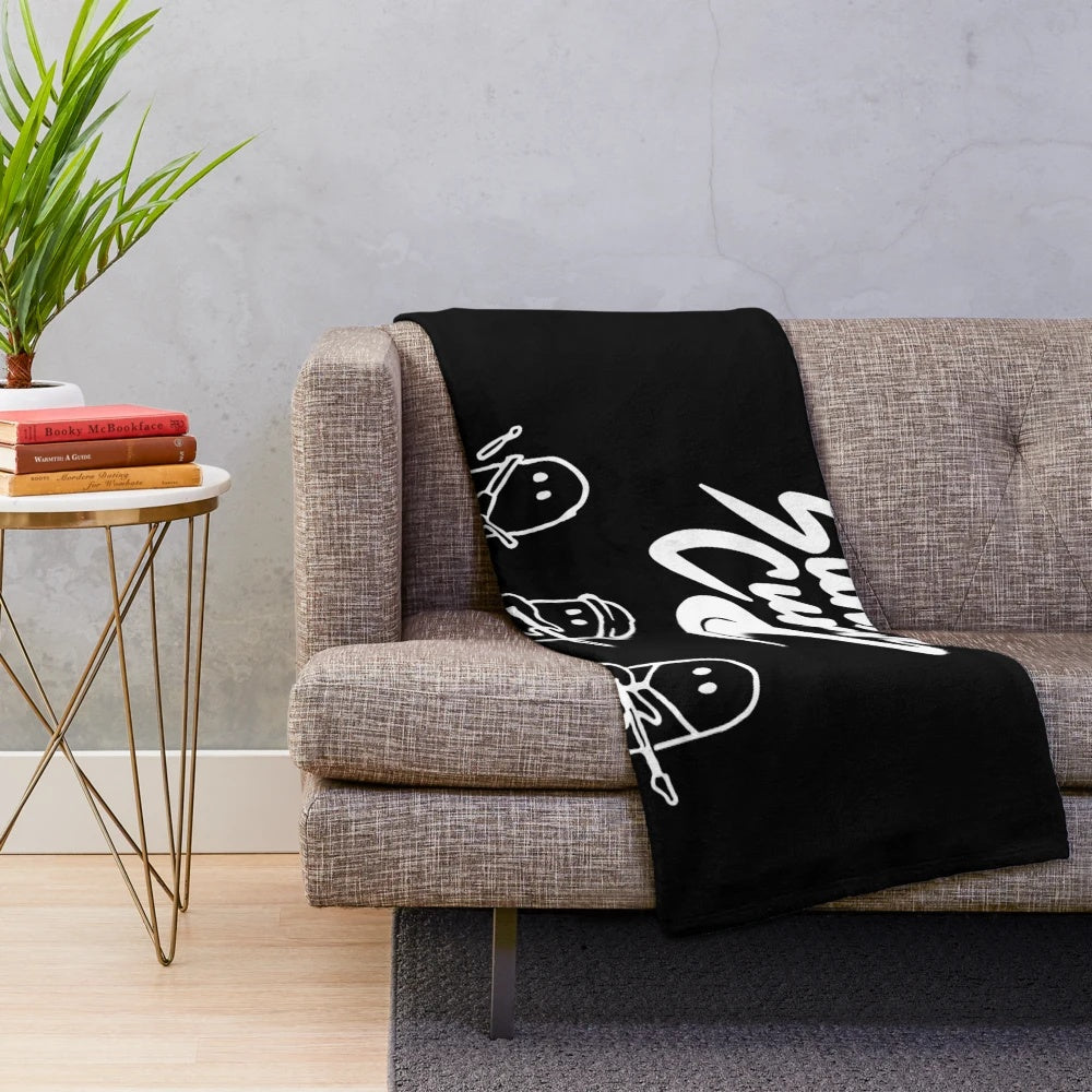 Sunset Curve Ghosties Plush Blanket - A cozy fan-inspired blanket featuring the beloved characters from Julie and the Phantoms