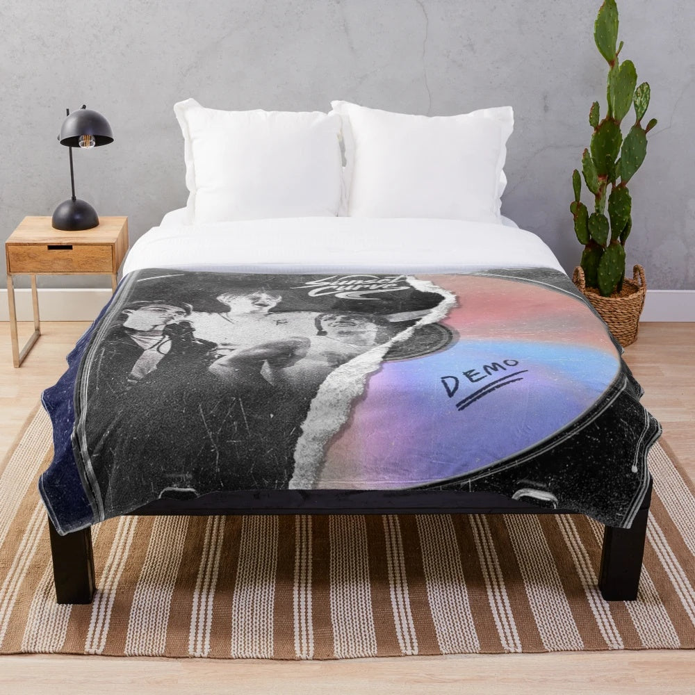 Sunset Curve Inspired Plush Blanket with Characters from Julie and the Phantoms
