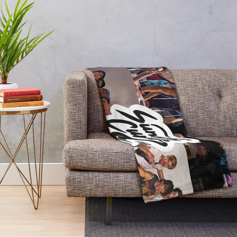 Sunset Curve Collage Plush Blanket from JATP