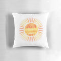 Sunshine-themed pillow featuring a cozy, nature-inspired design
