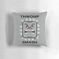 Thwomp Smash Pillow - Soft, Plush Pillow Featuring a Super Mario Enemy