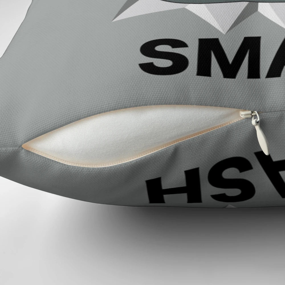 Thwomp Smash Pillow - Soft, Plush Pillow Featuring a Super Mario Enemy