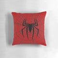 Spiderman-themed decorative pillow with vibrant colors and web design
