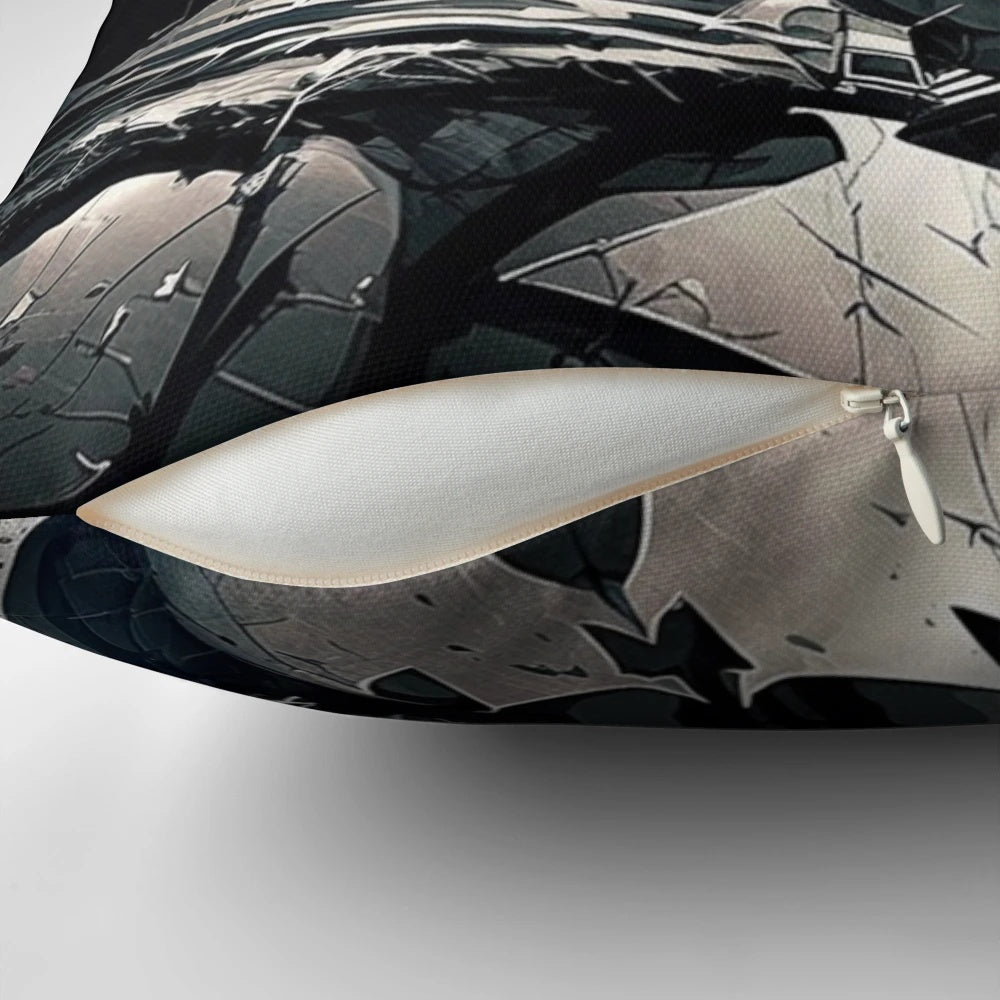 Superhero Bat Pillow with Detailed Comic Book Inspired Design